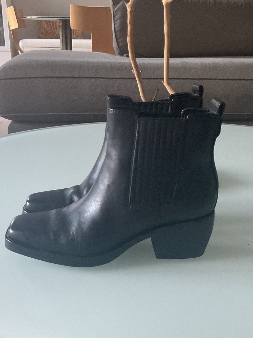 Sam Edelman Black Leather Chelsea Ankle Boots